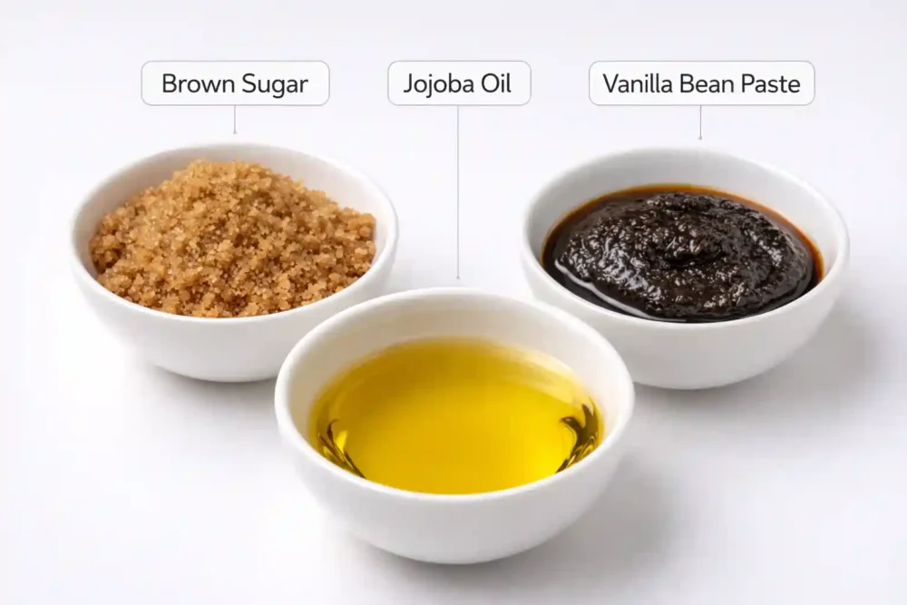 Vanilla Brown Sugar Body Scrub ingredients