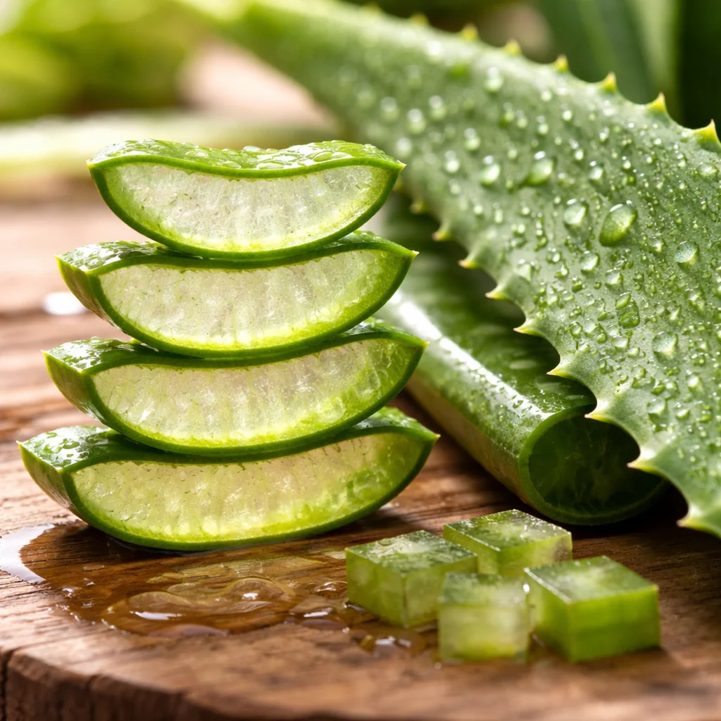 Aloe vera hair mask for frizz control and hydration for soft and glossy hair.
