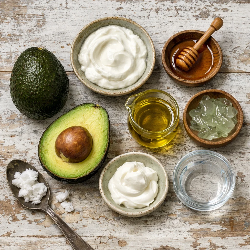 avocado hair mask for dry hair ingredients