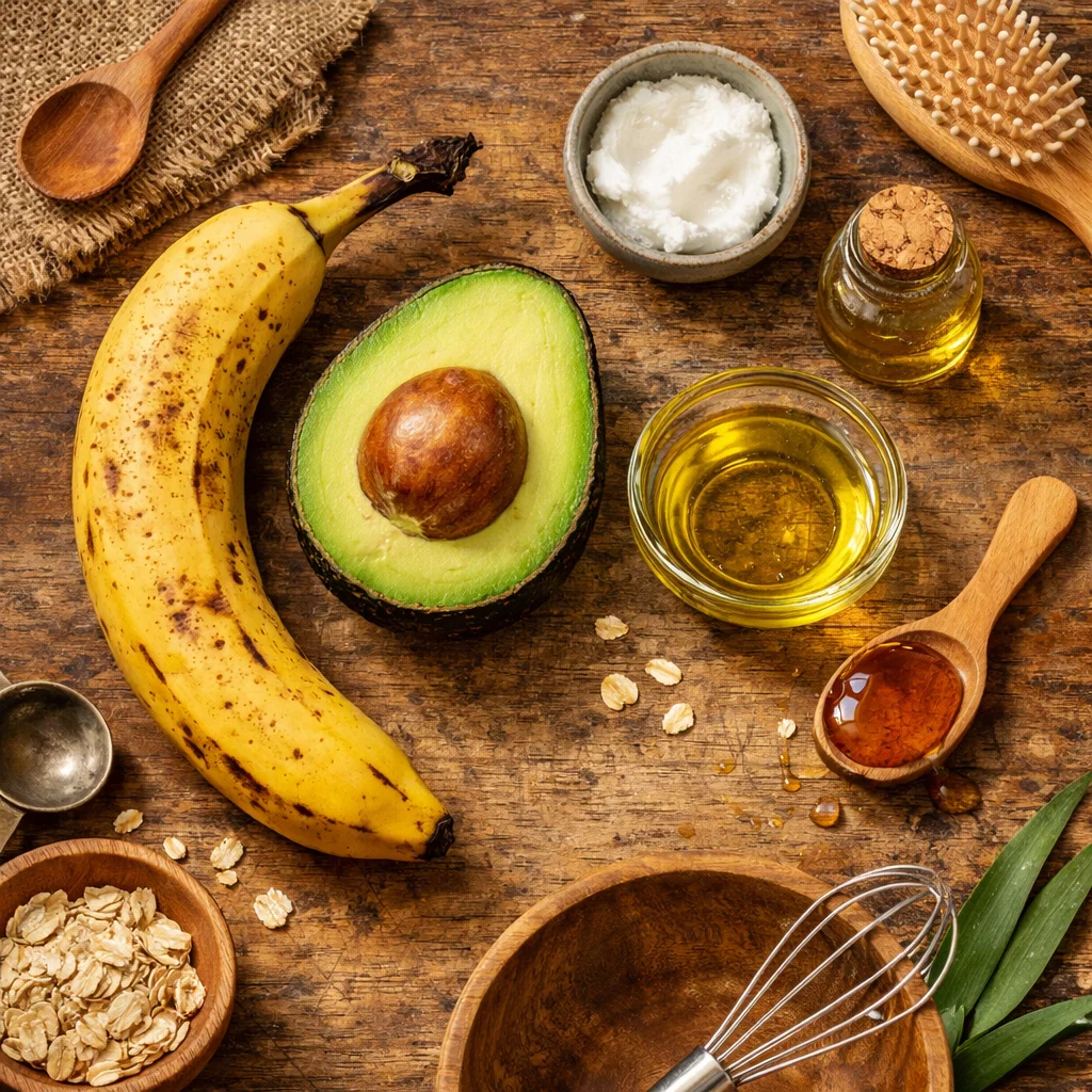 Banana and Avocado Hair Mask