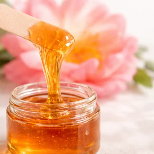 Homemade honey sugar wax recipe for natural hair removal and skincare