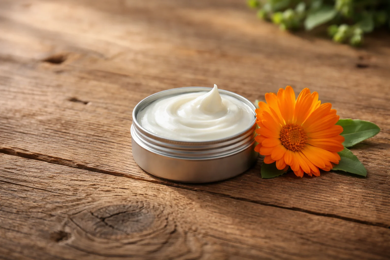 DIY Skin Repairing Calendula Face Cream with natural ingredients for hydration and healing.