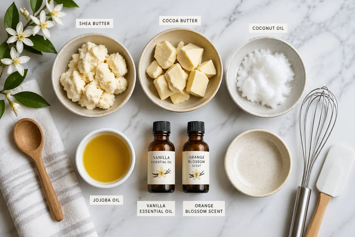 vanilla orange blossom whipped body butter recipe