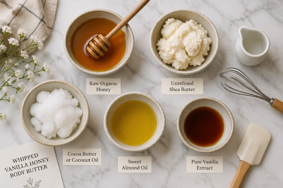 Whipped Vanilla Honey Body Butter Recipe with Shea Butter