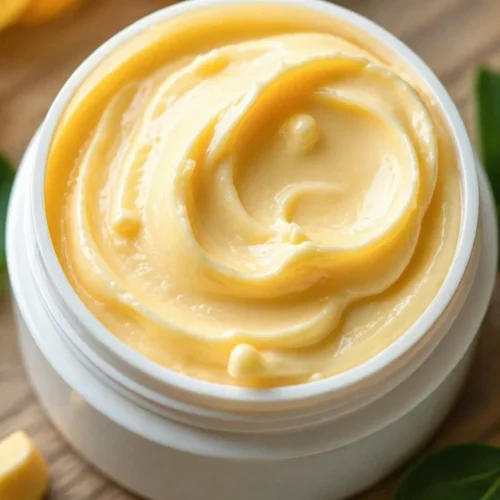 Refreshing mango butter and citrus body butter with a sun-kissed aromatic scent.
