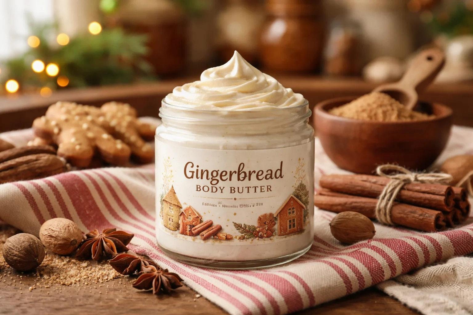 whipped gingerbread body butter