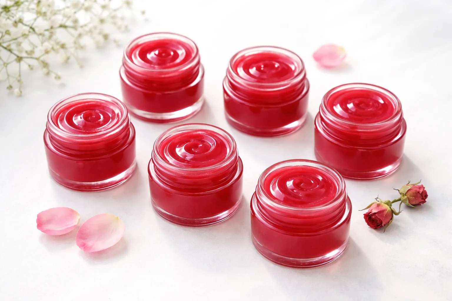 Homemade Strawberry Lip Balm with Freeze-Dried Strawberries