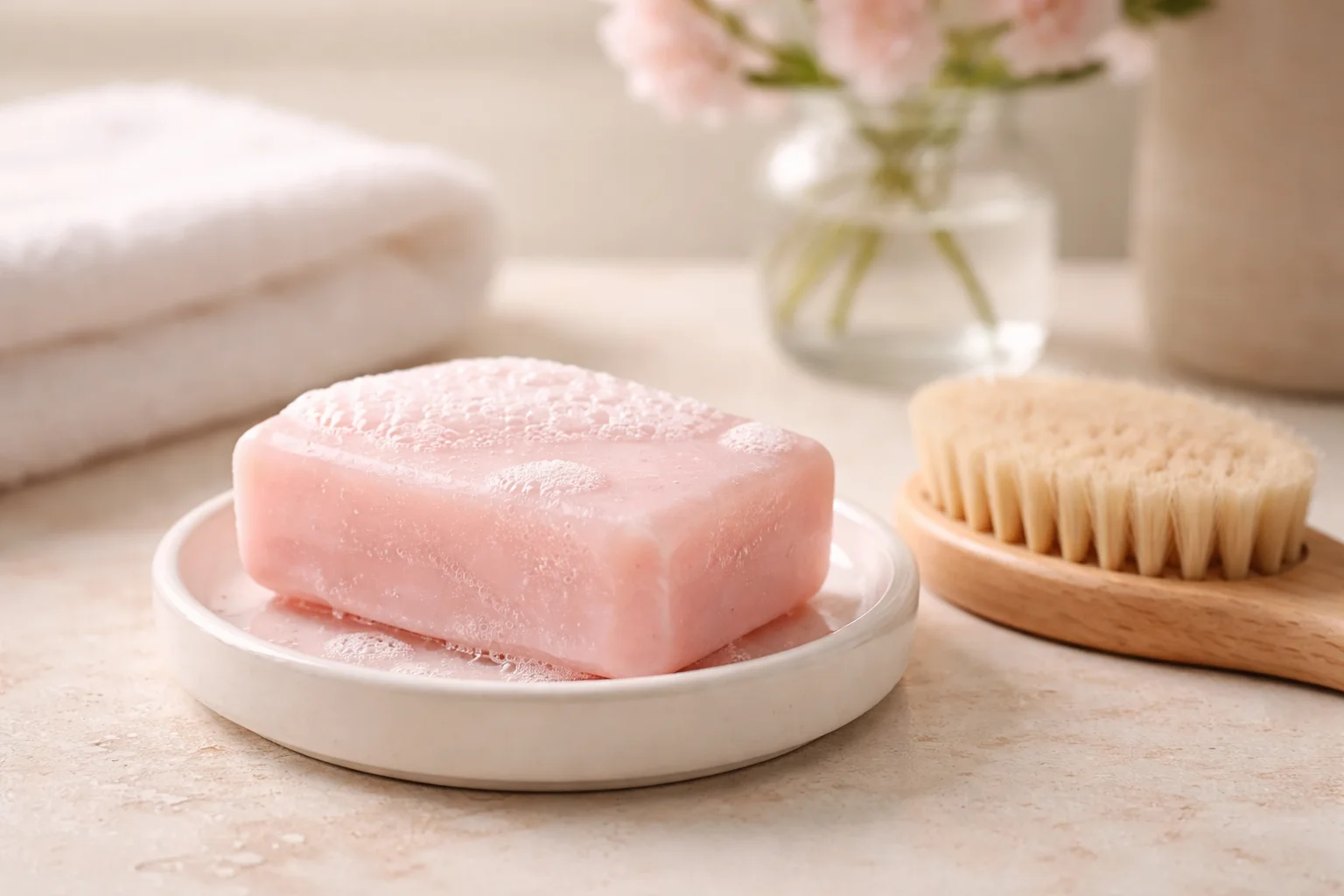Honey Oatmeal Soap Recipe with Pink Clay (Easy Melt and Pour Soap)